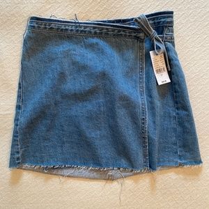 Wraparound Denim Skirt